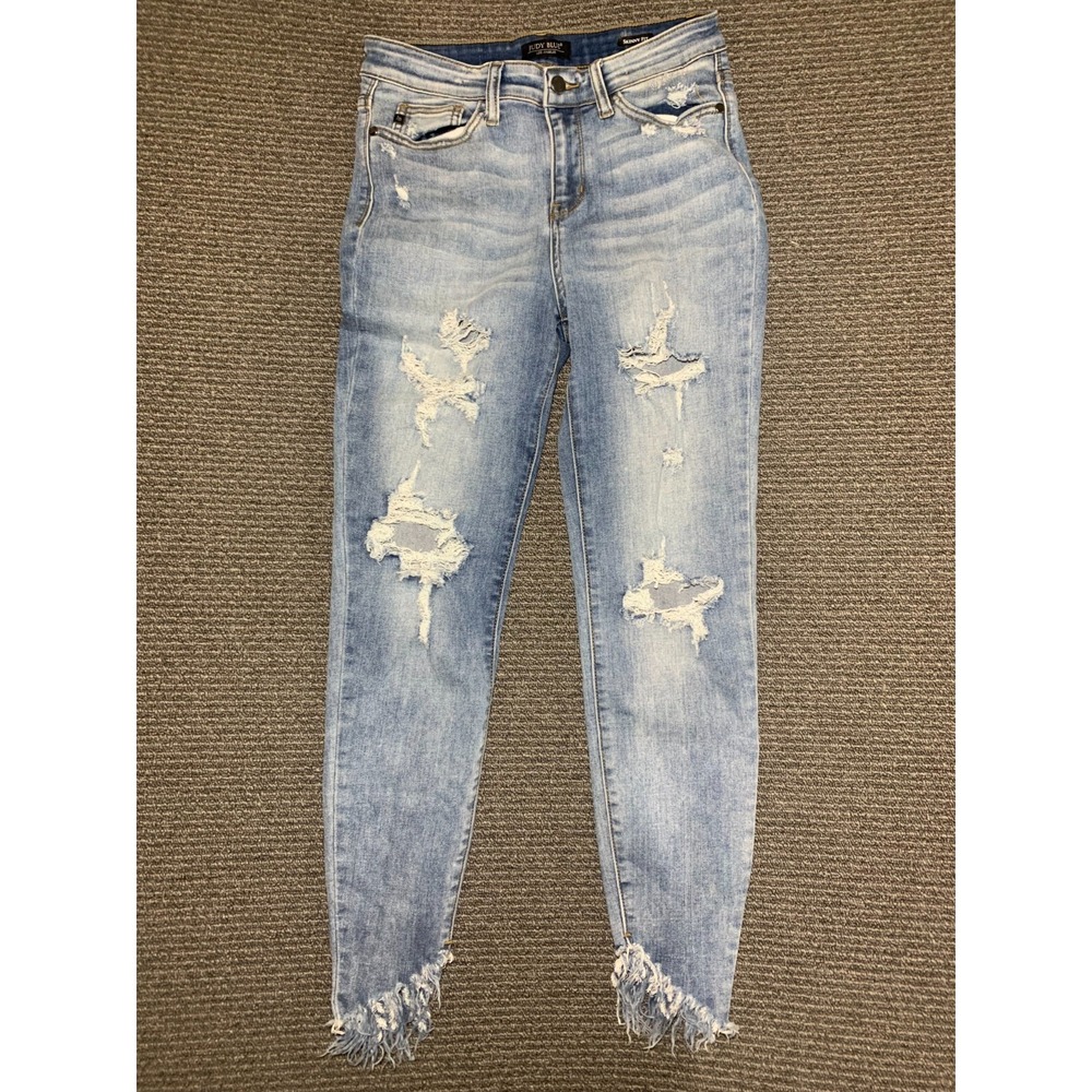 Judy Blue Relaxed Fit Denim Jeans Distressed Style JB8279MK Size 7/28